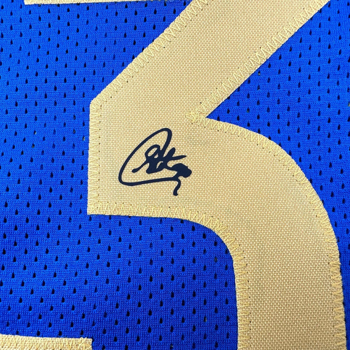 Facsimile Autographed Stephen Steph Curry Golden State Blue Reprint Jersey XL