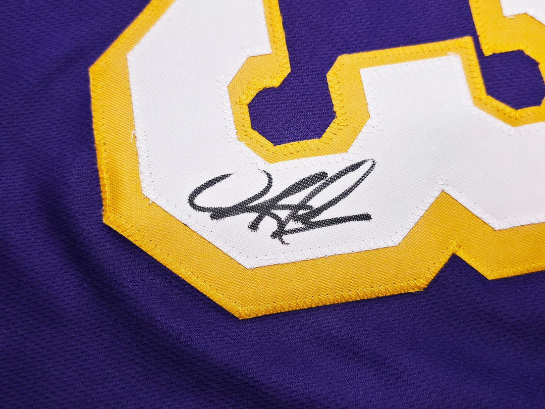 Los Angeles Lakers Dennis Rodman Signed Purple Jersey Beckett BAS Witness
