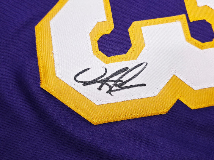 Los Angeles Lakers Dennis Rodman Signed Purple Jersey Beckett BAS Witness