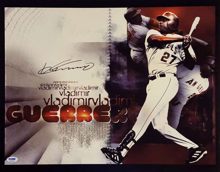 Vladimir Guerrero Signed 16x20 Photo PSA/DNA 4A53567 Auto Autograph Angels