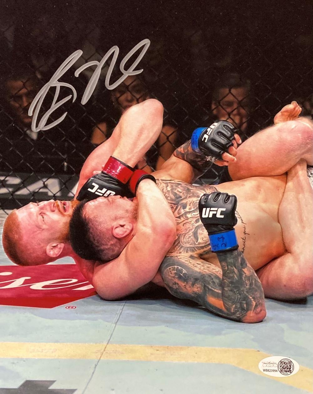 Bo Nickal Signed 8x10 UFC Choke Photo JSA ITP