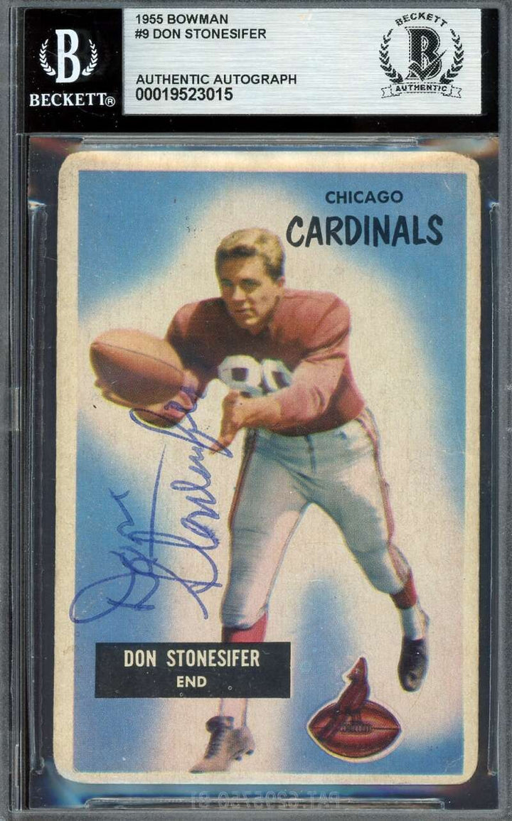 Don Stonesifer Beckett BAS Signed 1955 Bowman Autograph
