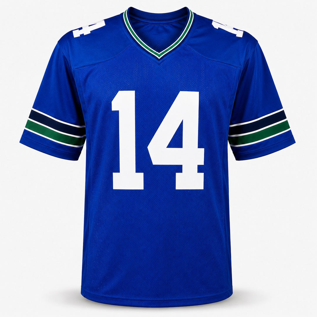 Seattle Seahawks Sam Darnold Signed Blue Throwback Jersey Beckett BAS Witness