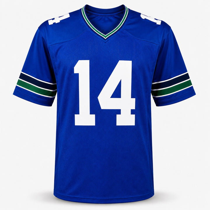 Seattle Seahawks Sam Darnold Signed Blue Throwback Jersey Beckett BAS Witness