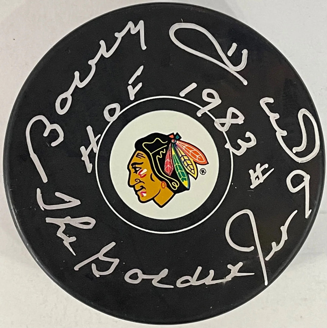 Bobby Hull Autographed Chicago Blackhawks Official Puck (JSA)