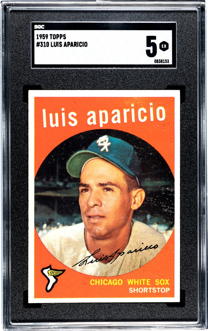 Luis Aparicio 1959 Topps Baseball Card #310- SGC Graded 5 EX (Chicago White Sox)