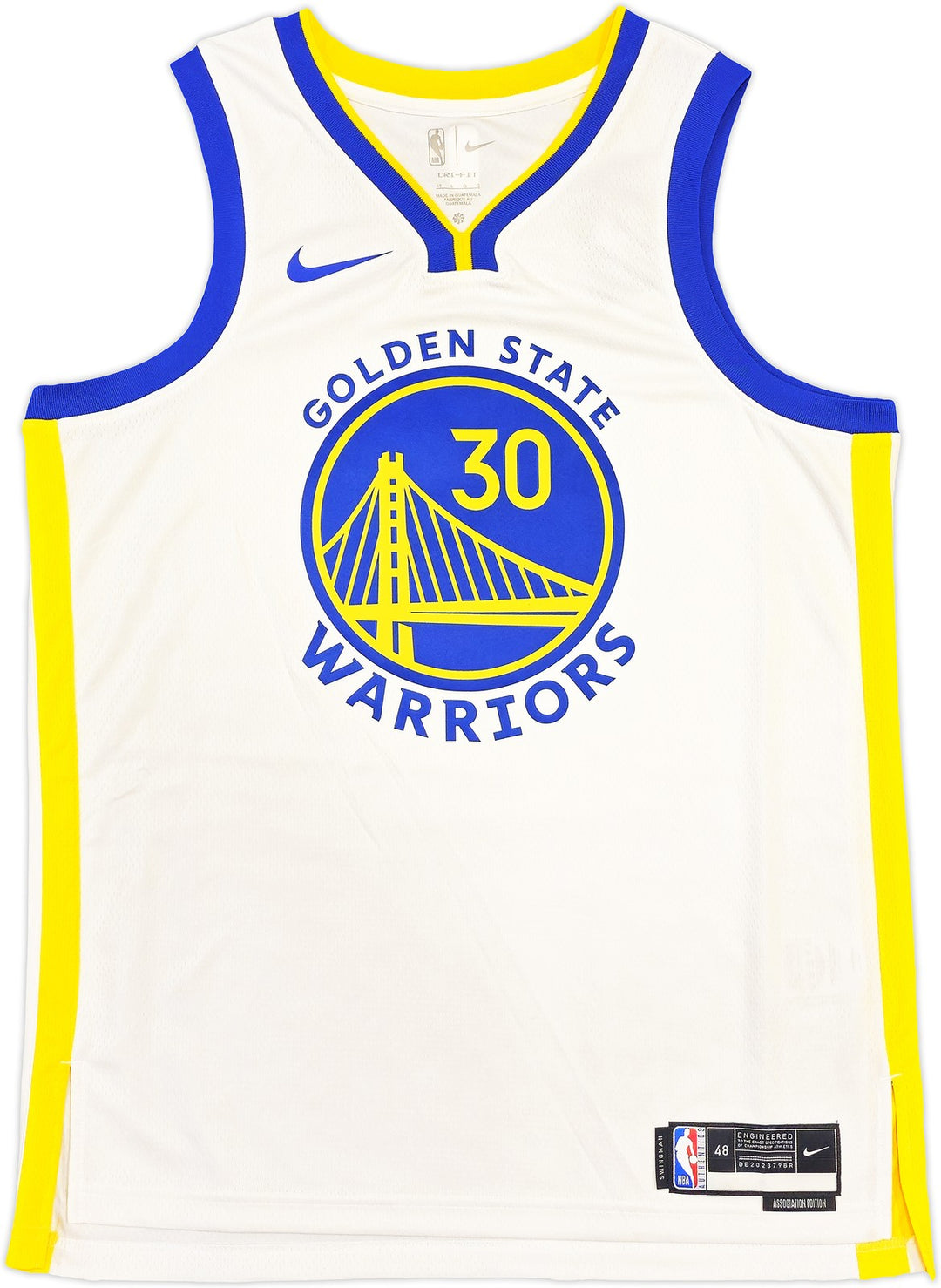 Warriors Stephen Curry Auto White Nike Swingman Association Edt Jersey Sz 48 JSA