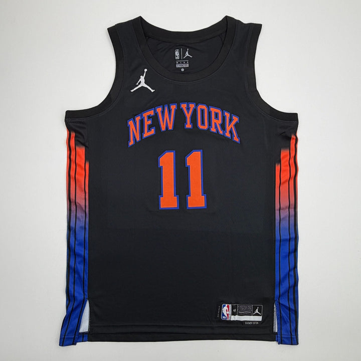 Autographed/Signed Jalen Brunson New York Knicks Black Authentic Jersey PSA COA