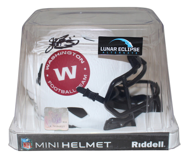 John Riggins Signed Washington Football Team Lunar Mini Helmet Beckett 35588