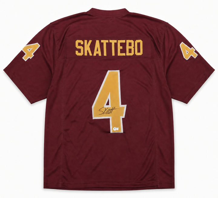 Arizona State Sun Devils Cam Skattebo Signed Red Jersey Beckett BAS QR