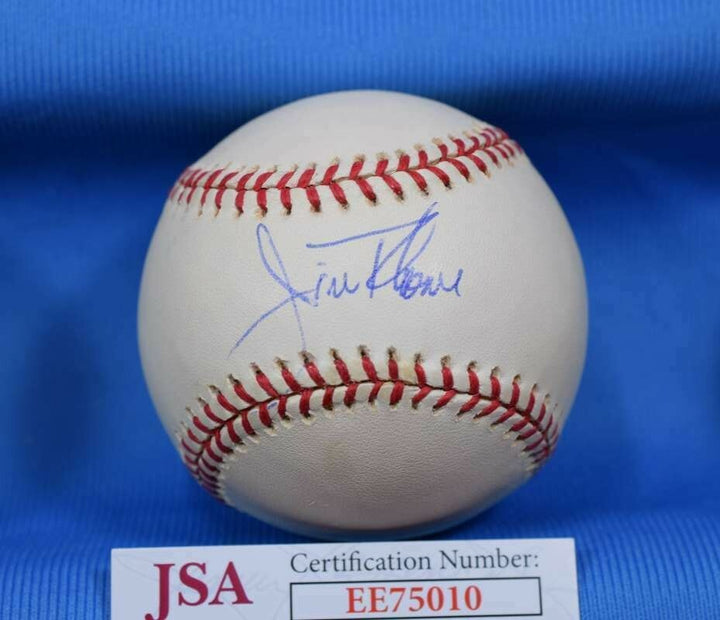 Jim Thome Jsa Autograph American League Oal Hand Signed Baseball