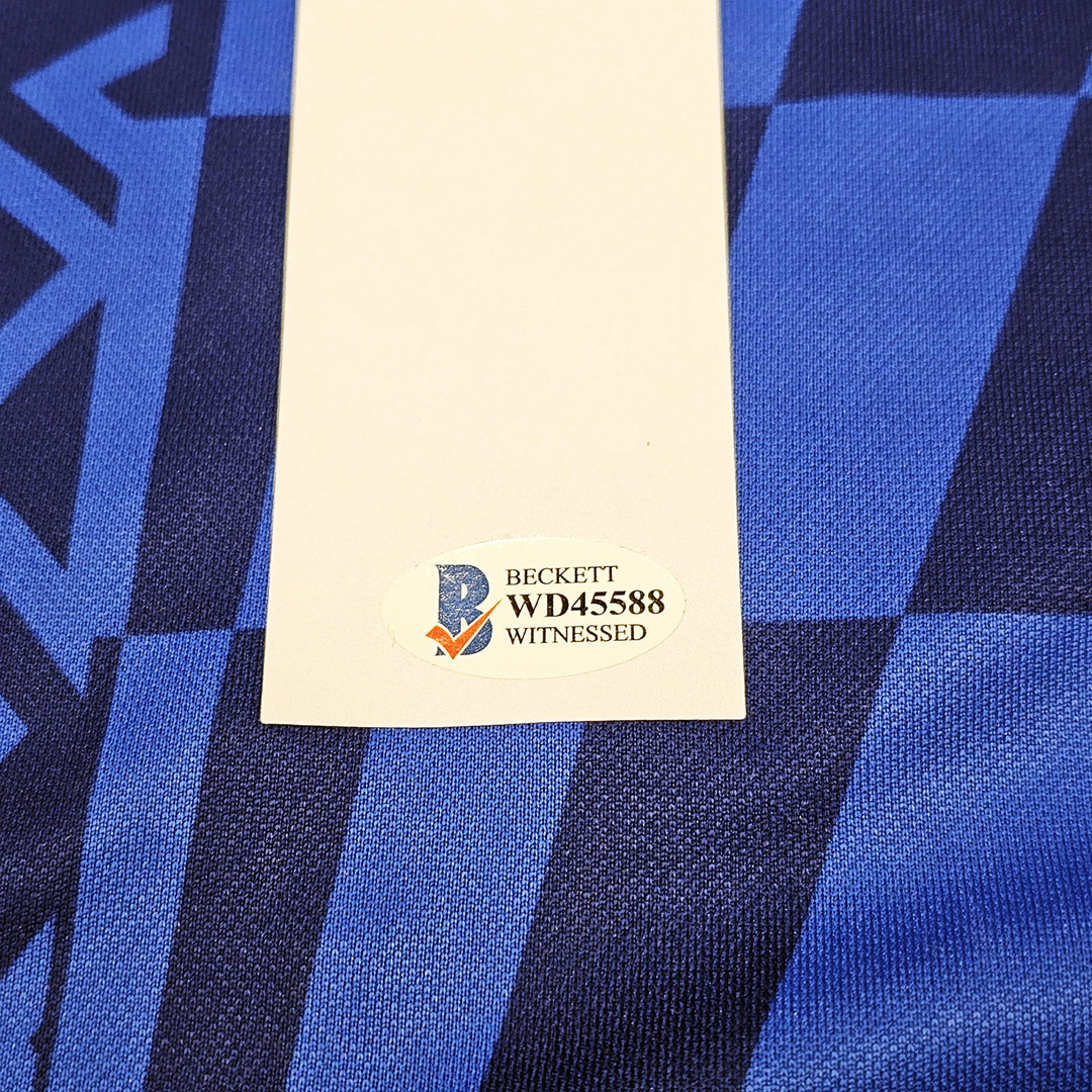 Chelsea F.C. Mason Mount Signed Blue Nike Jersey Size XL in Silver Beckett