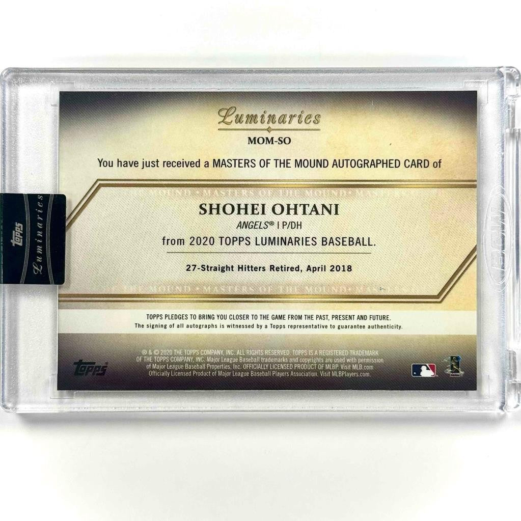 2020 Topps Luminaries Shohei Ohtani autograph Masters of Mound on-card auto /5