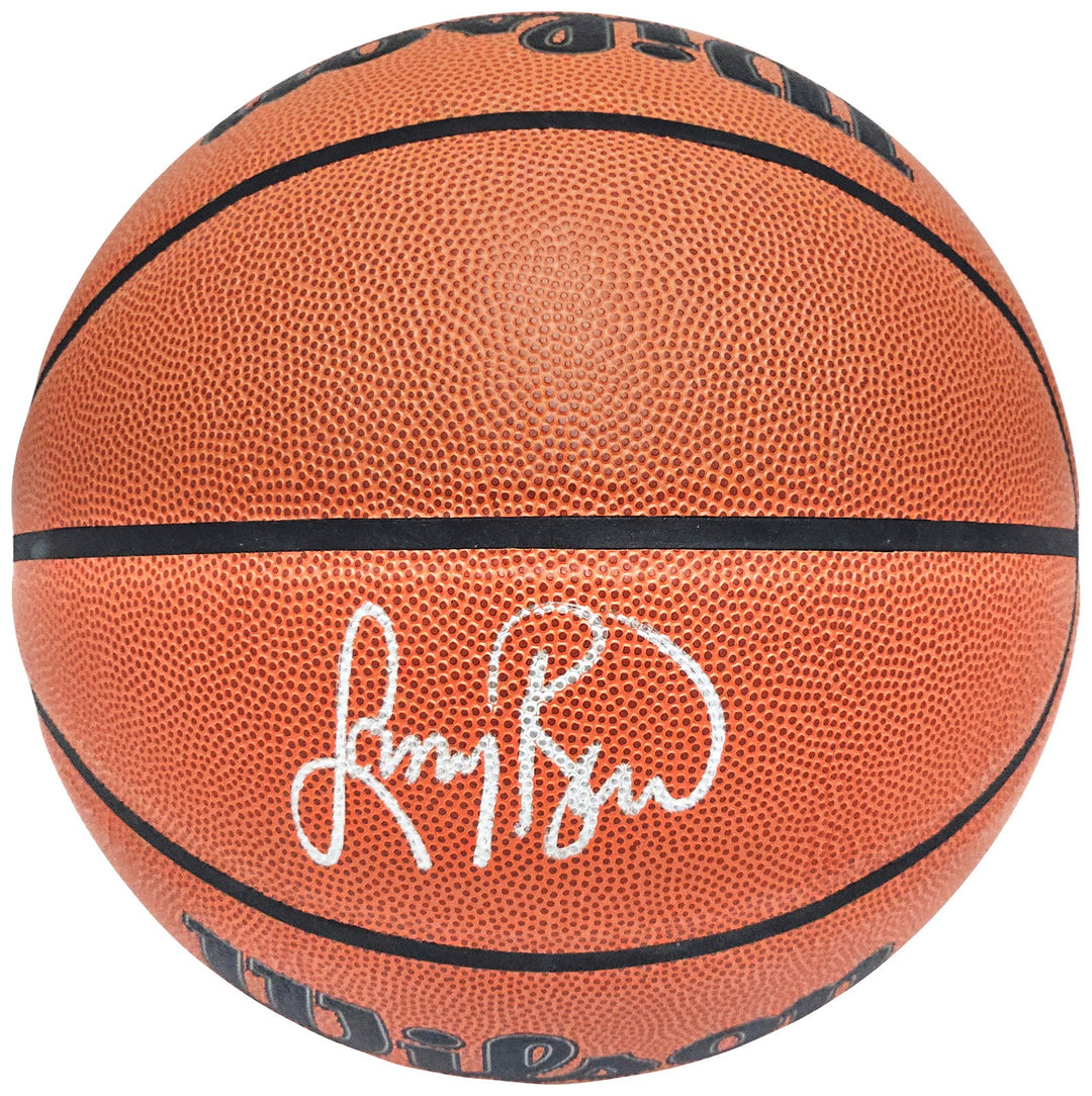 Larry Bird Signed Authentic Series I/O Indoor/Outdoor Basketball Celtics JSA