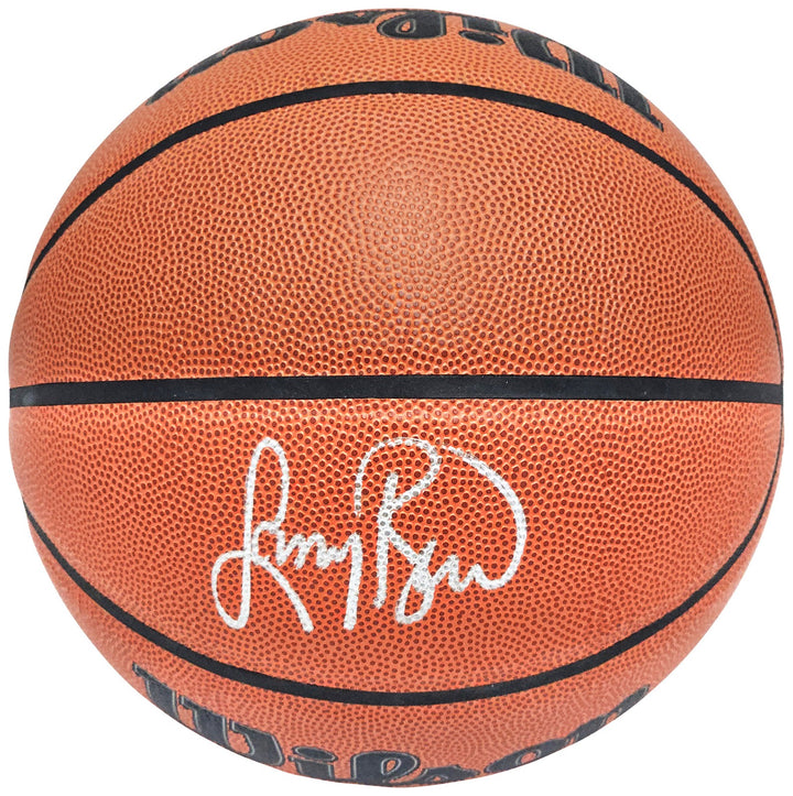 Larry Bird Signed Authentic Series I/O Indoor/Outdoor Basketball Celtics JSA