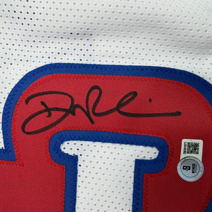 Framed Autographed/Signed Duncan Robinson 35x39 Detroit Jersey Beckett COA