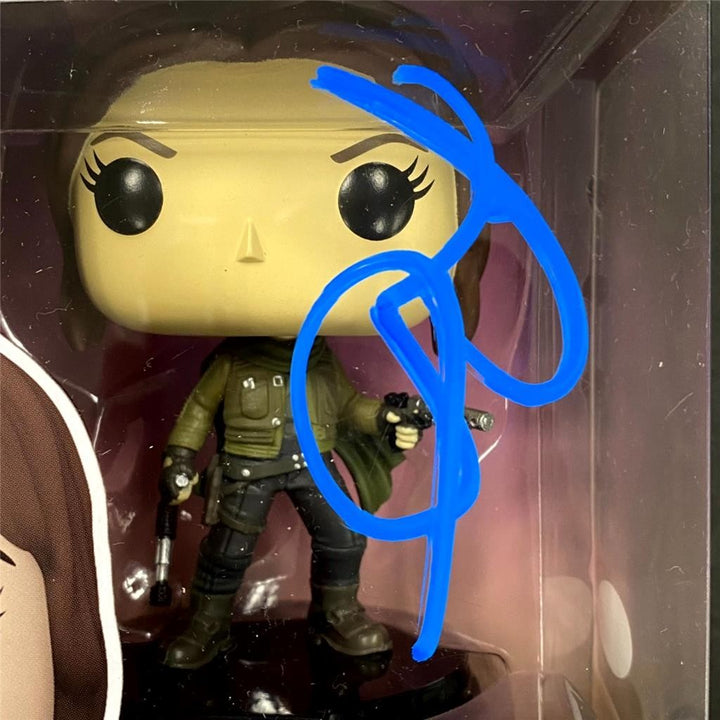 Felicity Jones signed Jyn Erso Funko Pop! 555 Star Wars autograph (A) ~ JSA