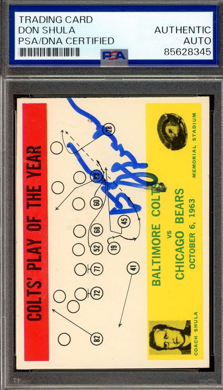 Don Shula PSA DNA Signed 1964 Philadelphia Colts Rookie Autograph