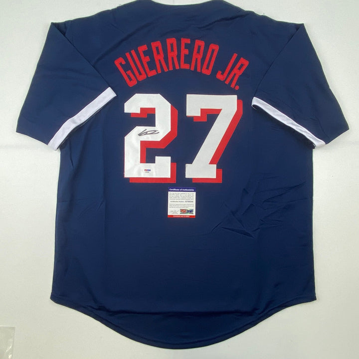 Signed Vladimir Vlad Guerrero Jr All-Star Game Blue Jersey PSA COA
