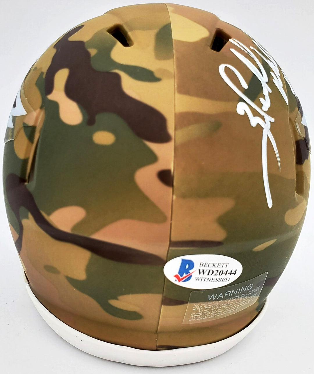 Herschel Walker Signed Philadelphia Eagles Camo Speed Mini Helmet Beckett BAS