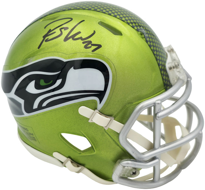 Rashid Shaheed Signed Seattle Seahawks Flash Green Speed Mini Helmet MCS Holo