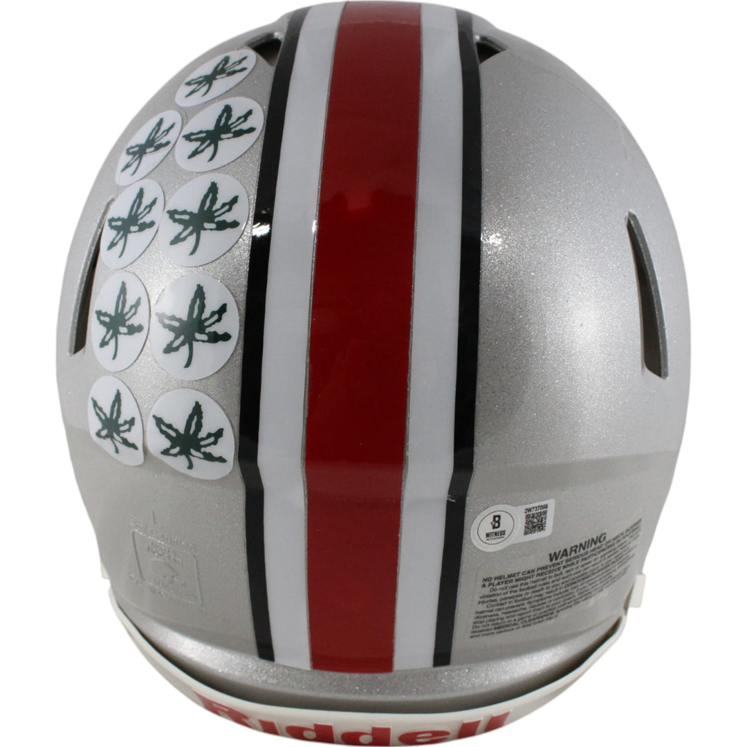 Quinshon Judkins Autographed\ Ohio State Buckeyes Pro Helmet 2 Ins Beckett 49645