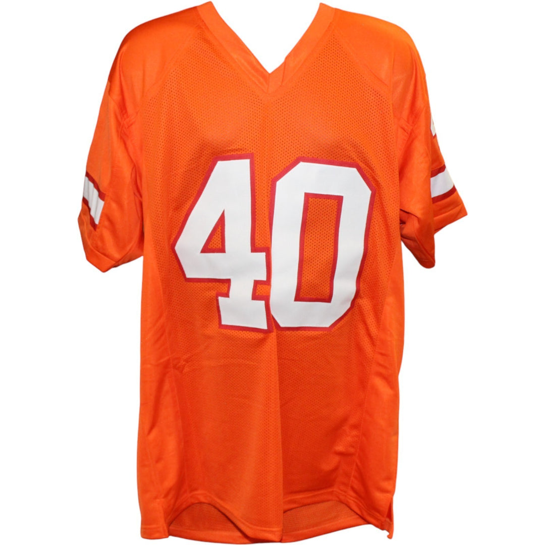 Mike Alstott Autographed Pro Style Size XL Orange TB Jersey Atrain Beckett 54623