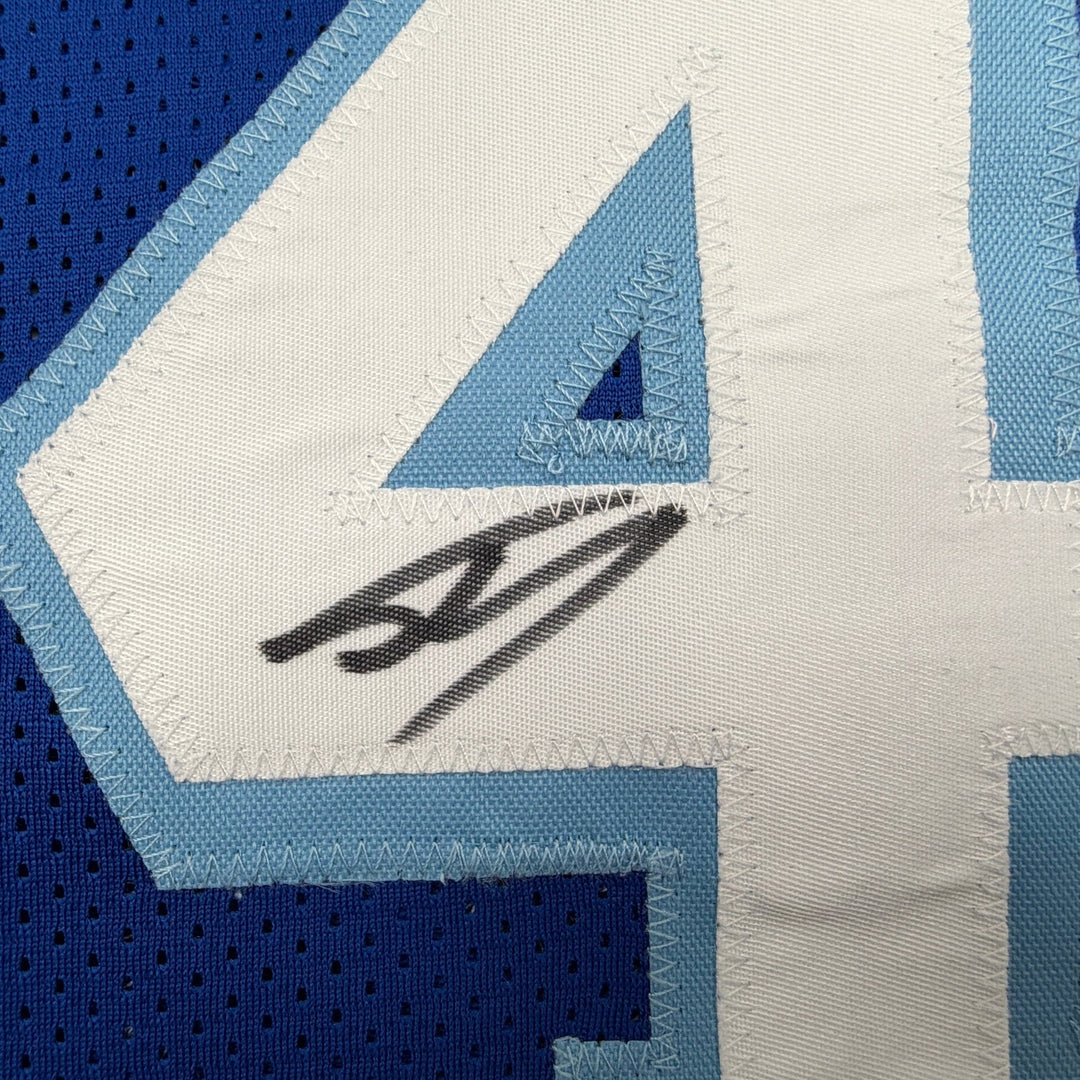 Autographed/Signed Shaquille Shaq O'Neal Los Angeles LA Retro Blue Je
