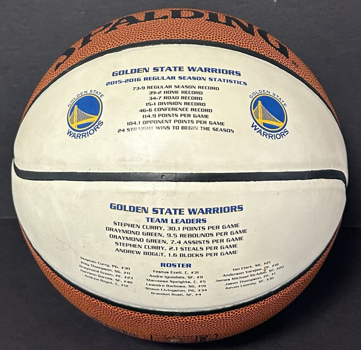 Klay Thompson Signed Spalding Basketball Warriors Record 73-9 Autograph LE COA