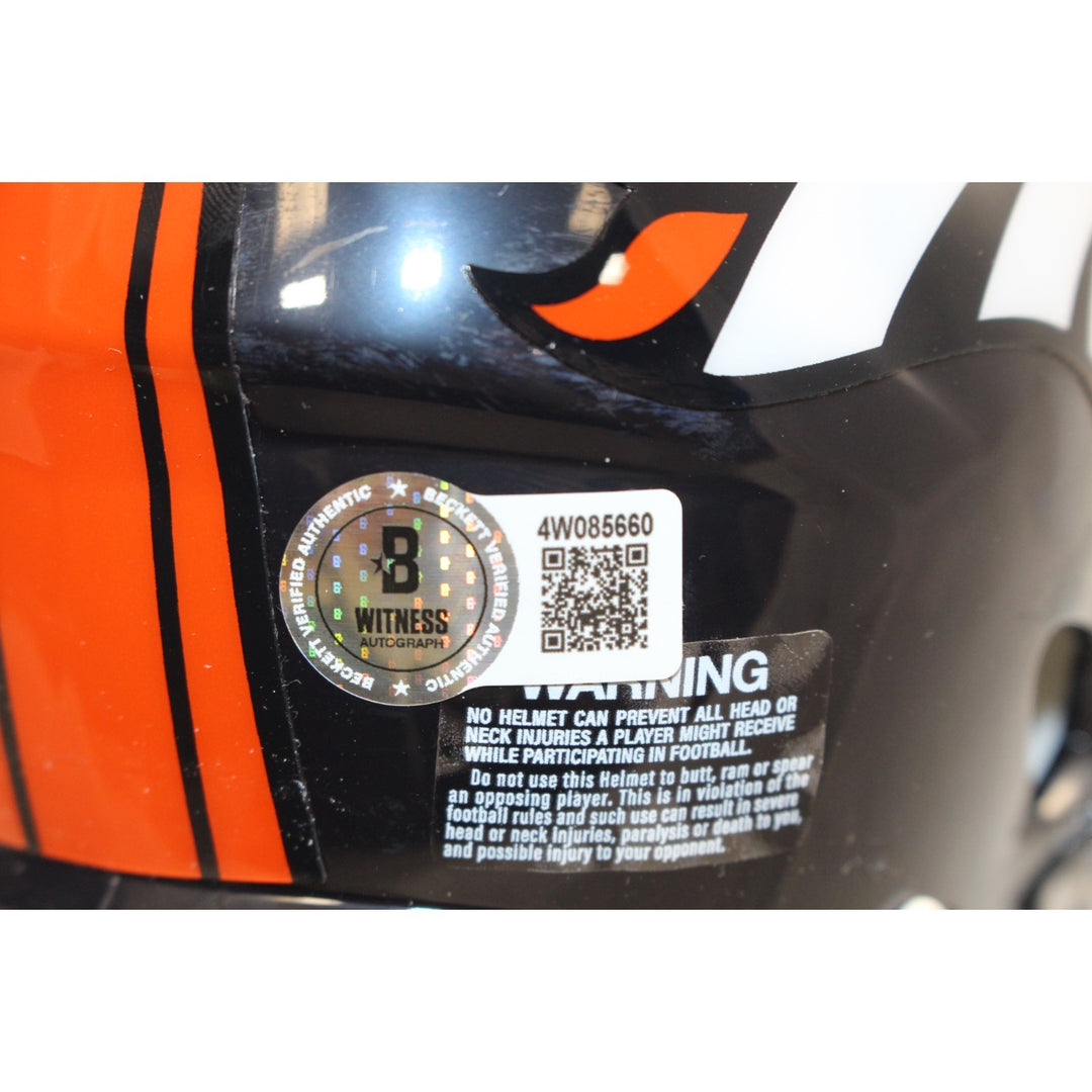 Von Miller Autographed Denver Broncos TB Mini Helmet Beckett Witness 54728