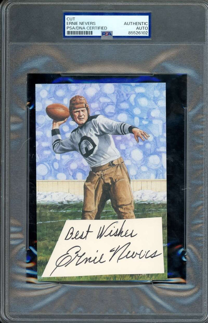 Ernie Nevers PSA DNA Signed Goal Line Art Card Cut GLAC Autograph
