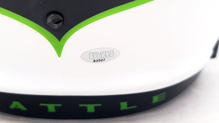 Jim Zorn Auto Seahawks Lunar Eclipse White Full Size Rep Speed Helmet MCS Holo