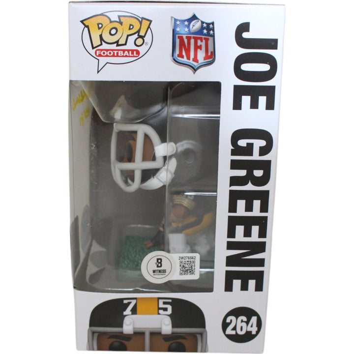 Joe Greene Autographed/Signed Pittsburgh Steelers Funko Pop! #264 Beckett 49035