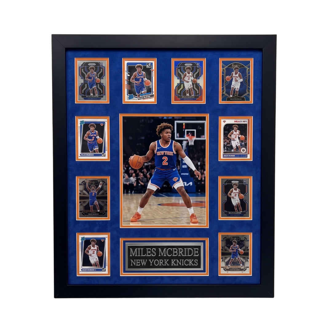 Miles McBride 10-Card Custom Framed Display Piece New York Knicks