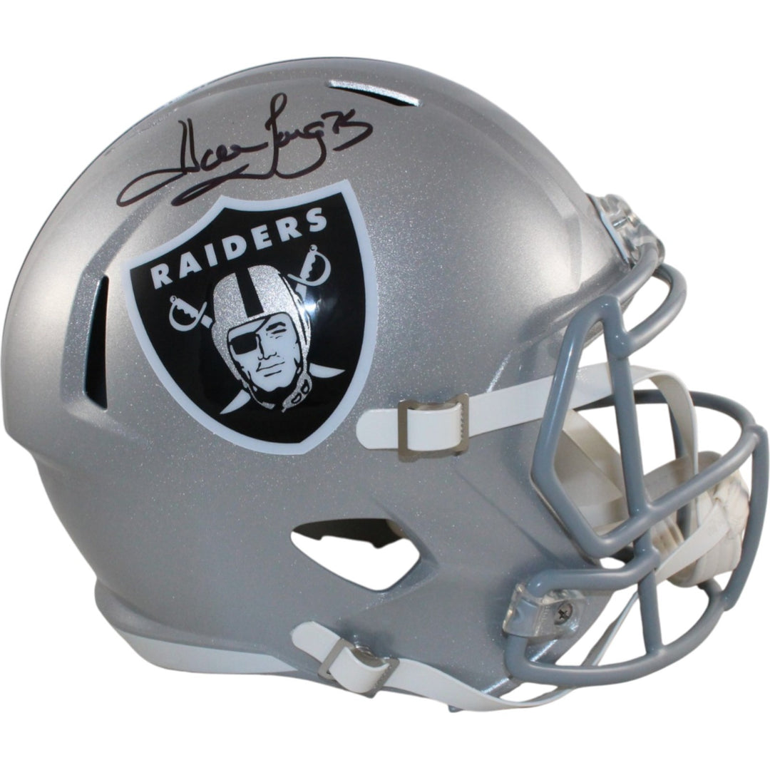 Howie Long Autographed Las Vegas Raiders F/S Helmet Beckett Witness 55194