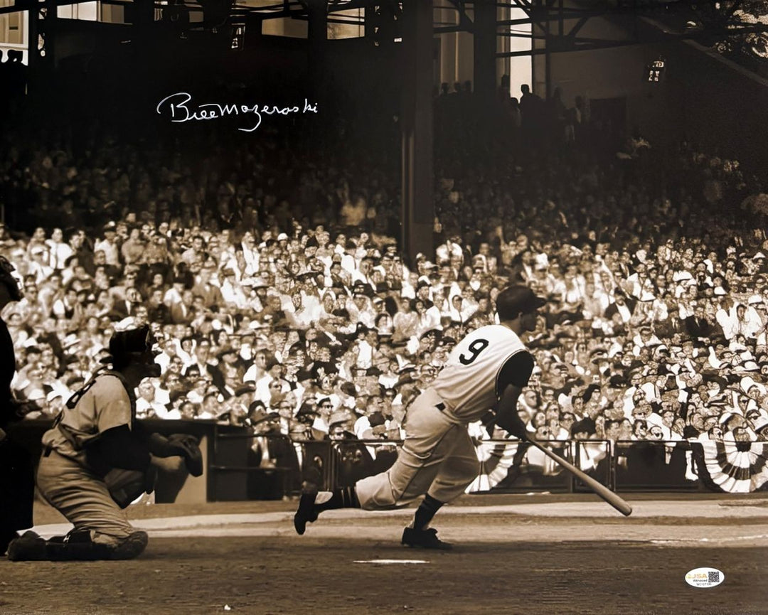 Bill Mazeroski Signed 16x20 Pittsburgh Pirates Photo JSA QR Hologram