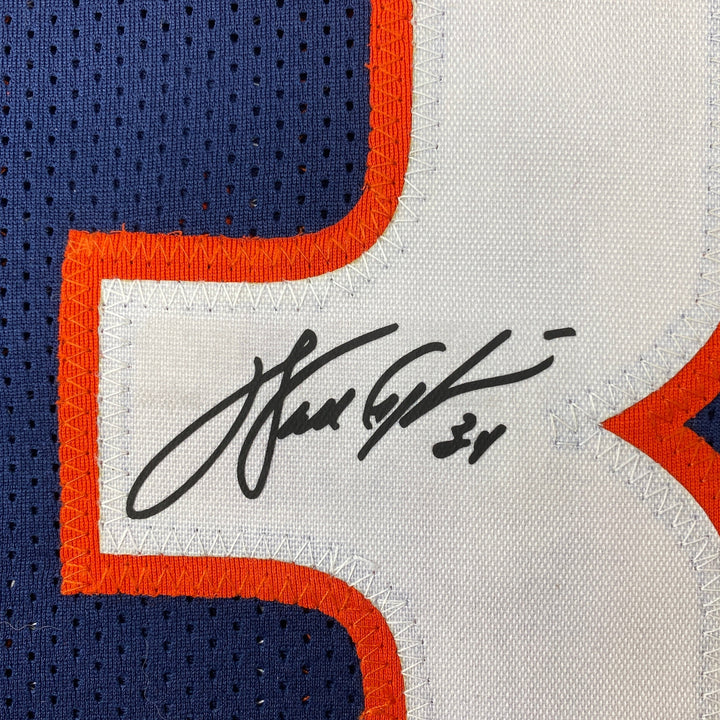 Facsimile Autographed Walter Payton Chicago Blue Reprint Jersey Size Men's XL