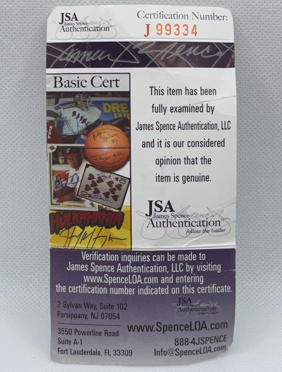 GREGG JEFFERIES SIGNED BILL WHITE OFFICIAL NATIONAL LEAGUE MLB BASEBALL JSA COA