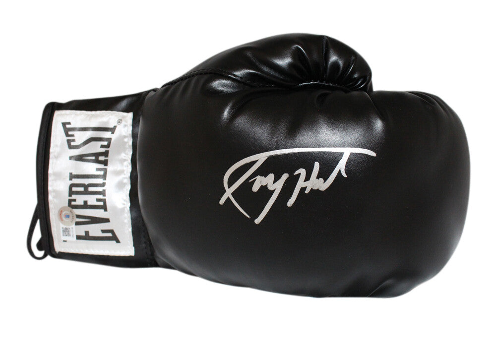 Larry Holmes Autographed/Signed Black Right Boxing Glove Beckett 41002