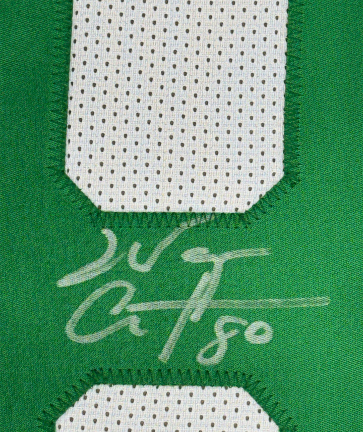 Framed Autographed/Signed Wayne Chrebet 35x39 New York White Jersey JSA COA