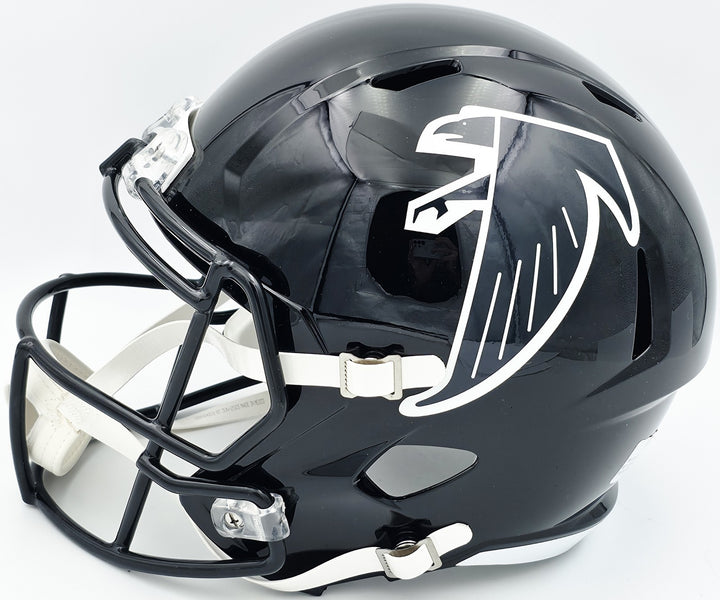 Michael Penix Jr Auto Falcons Black Full Size Speed Rep Helmet Sig Twice Beckett