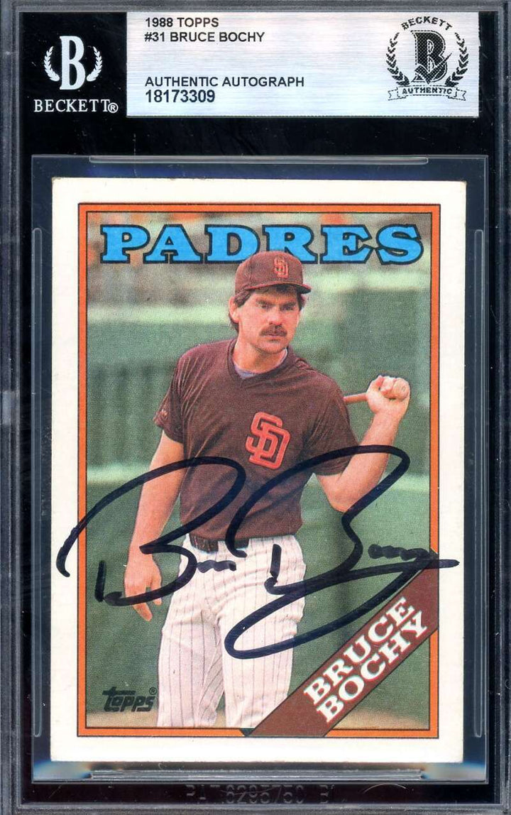 Bruce Bochy Beckett BAS Signed 1988 Topps Autographed