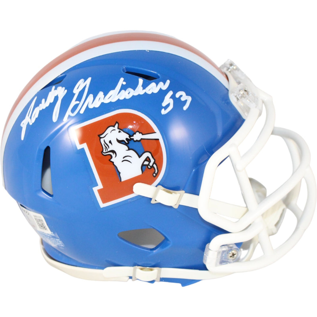 Randy Gradishar Signed Denver Broncos TB Mini Helmet Beckett 44384