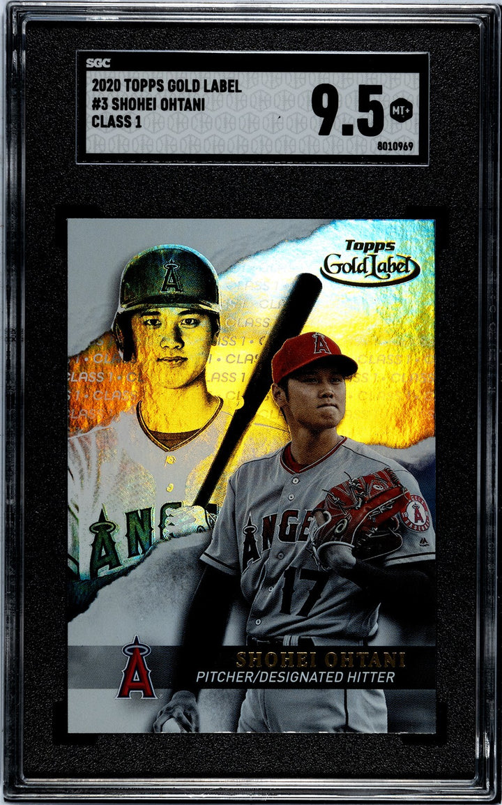 Shohei Ohtani 2020 Topps Gold Label Class 1 Card #3- SGC Graded 9.5 Mint+