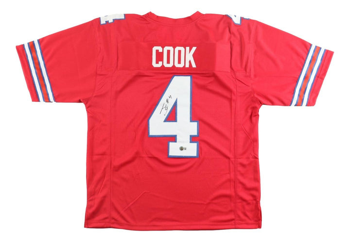 James Cook Buffalo Signed Red Football Jersey BAS