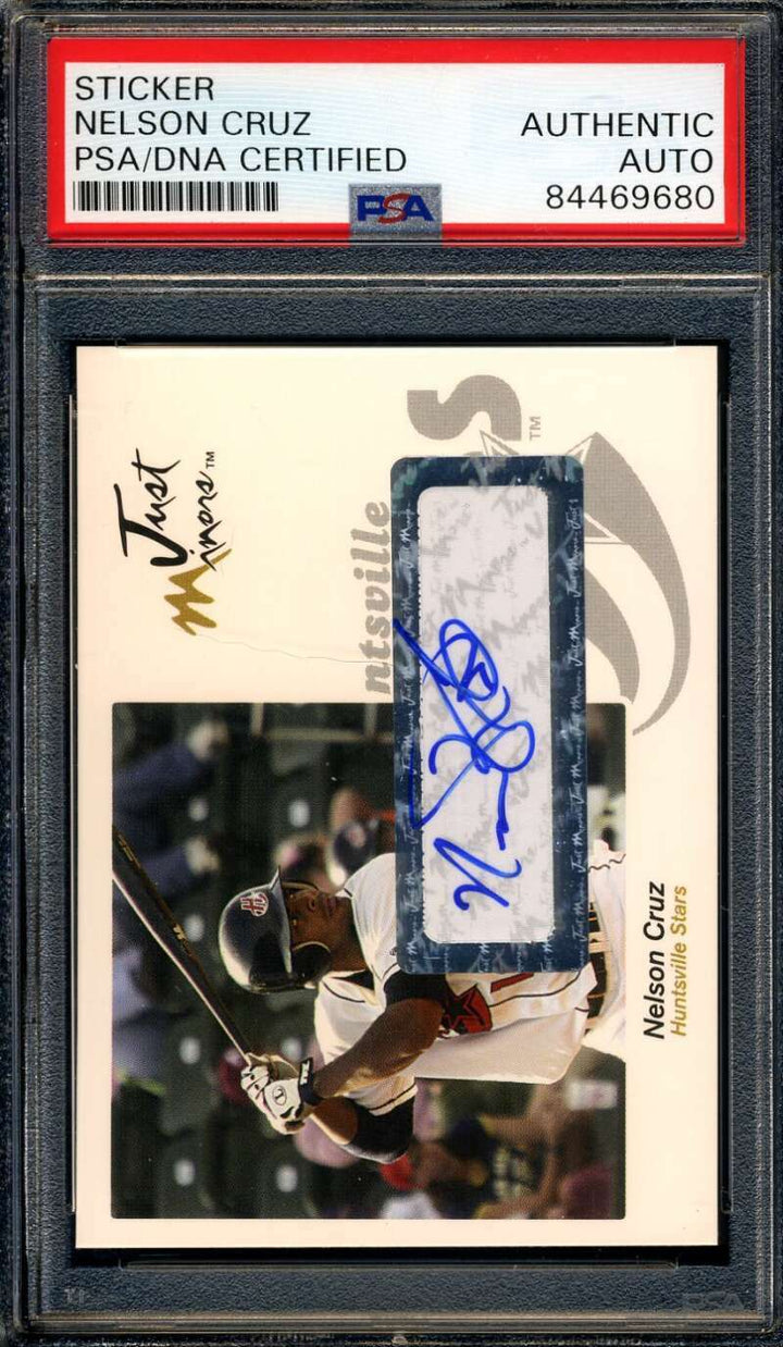 Nelson Cruz PSA DNA Signed 2006 Just Minors Rookie Autograph