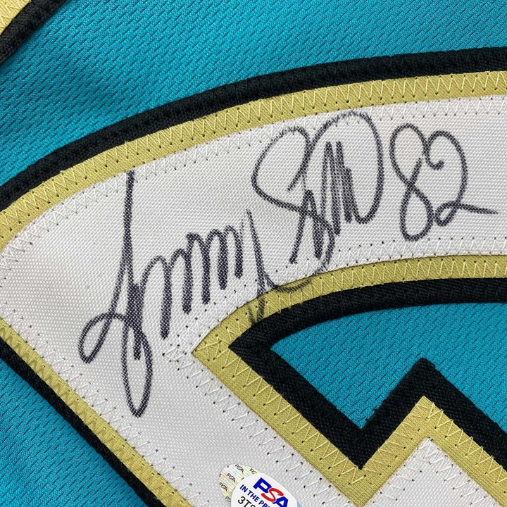 Autographed/Signed Jimmy Smith Jacksonville Teal Jersey PSA/DNA COA