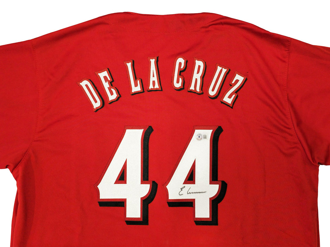 Cincinnati Reds Elly De La Cruz Autographed Signed Red Jersey Beckett