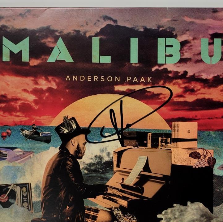 Anderson Paak signed Malibu Vinyl Album Cover autograph ~ Beckett BAS