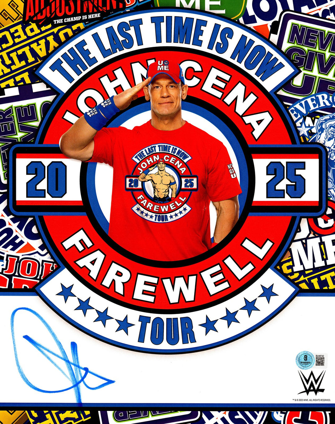 John Cena Signed 11x14 Photo WWE 2025 Farewell Tour Beckett BAS QR